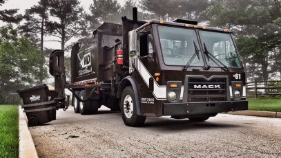 Mack garbage truck